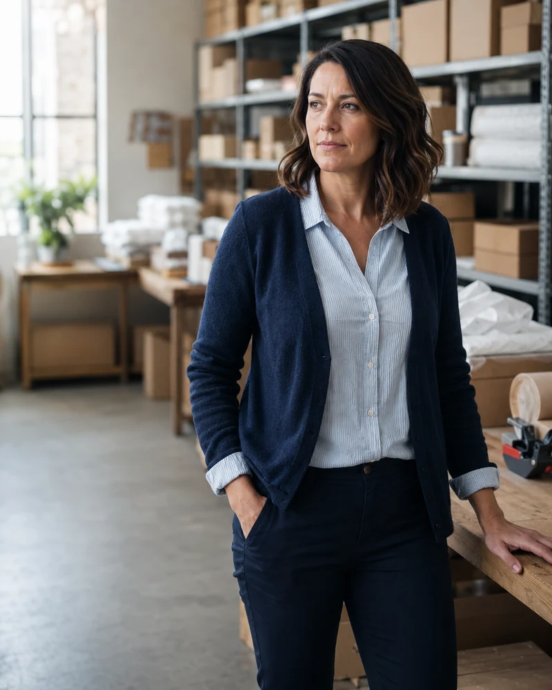 Portrait of a small business owner inside their business